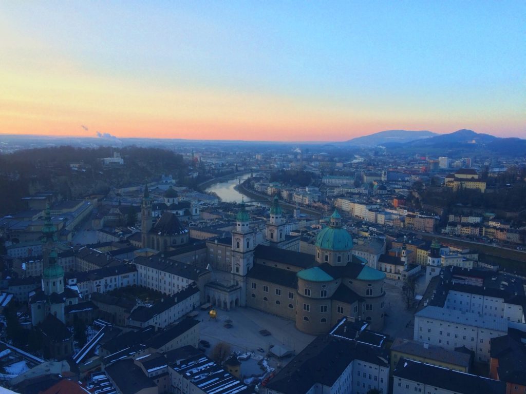 Abenddämmerung in Salzburg