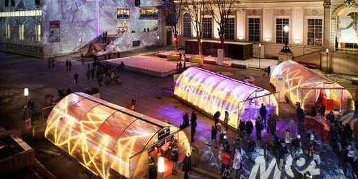 Weihnachtliche Stimmung im Museumsquartier