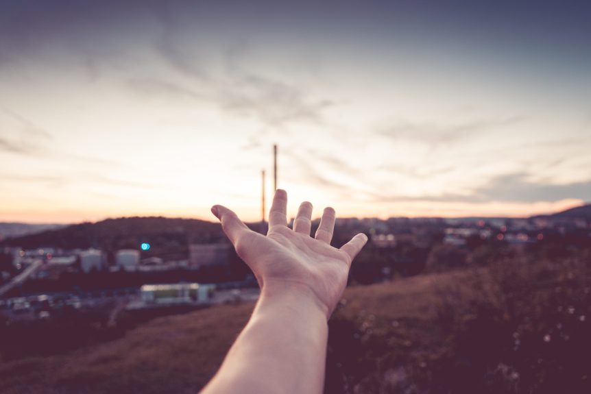 Hand in der Natur