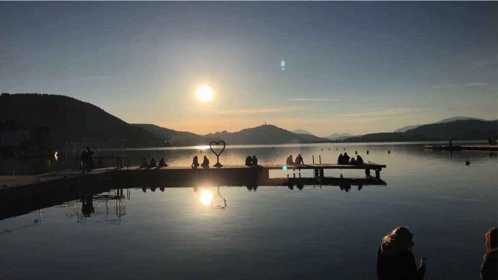 Sonnenuntergang am Wörthersee